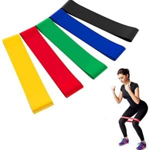 Set of 5 Resistance Yoga Resistance Rubber Bands Indoor Outdoor Fitness Equipment Pilates Sport Training Workout Elastic Bands