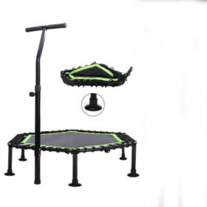 48" Foldable Exercise Fitness Trampoline Rebounder For Adults Kids Home Indoor Gym Cardio Jump Workout Stability Training Tool