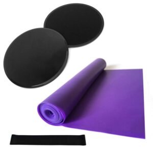 4pcs Yoga Equipment Yoga Training Set Discs Core Sliders Resistance Loop Band  Latex Strap Perfect Abdominal Core Training Gym